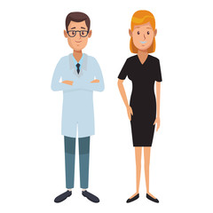 labor day couple cartoon