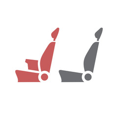 Car seats icon on white background for graphic and web design, Modern simple vector sign. Internet concept. Trendy symbol for website design web button or mobile app