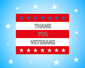 Thank you Veterans Our Heros - Vector