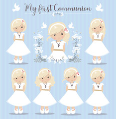 Lovely set of girls for First Communion