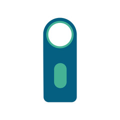 Lost key finder icon in flat style