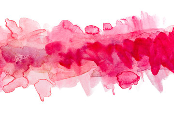 splash watercolor painting background band red