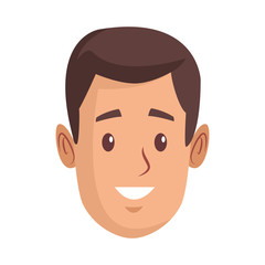 Fototapeta premium man face cartoon