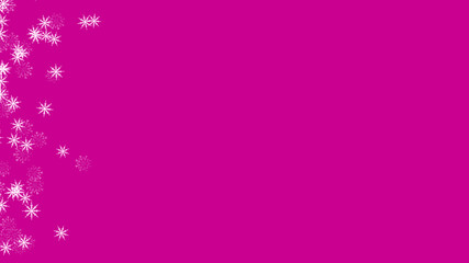 Abstract background with a variety of colorful snowflakes. Big and small.