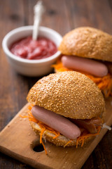 hamburger with filling