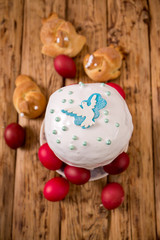 Obraz na płótnie Canvas dove buns and cake with dove