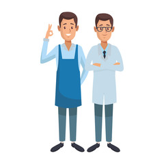Fototapeta premium labor day employees cartoon