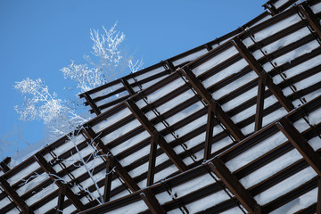 Avalanche Protection Barriers at the arlberg region, Vorarlberg, Austria, Europe
