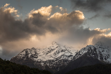 Obraz premium Mountains on the Routeburn Track, New Zealand
