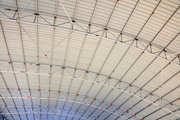 Steel frame roof