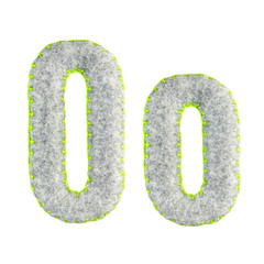The letter O of the Latin alphabet isolated on a white background. The main and upper letter of the...
