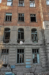 Ruins old multistory house