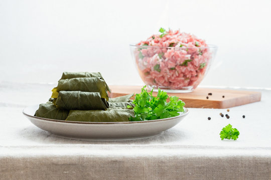 Oriental dishes on the table