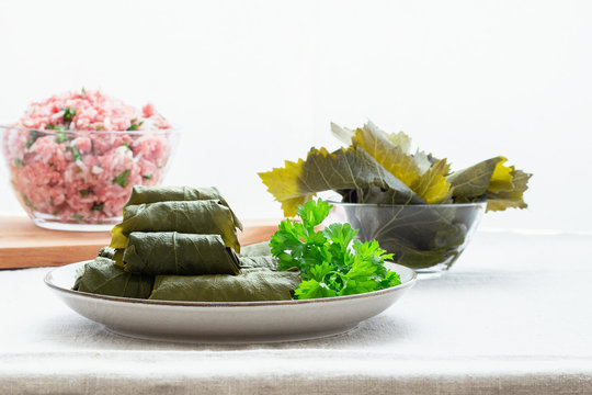 Oriental dishes on the table