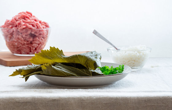 Oriental dishes on the table