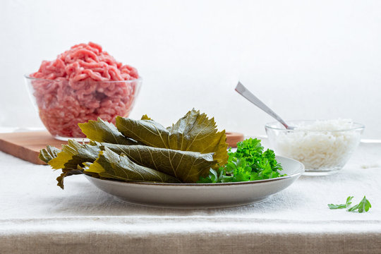 Oriental dishes on the table