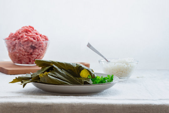 Oriental dishes on the table