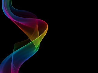 Abstract multicolored light waves background