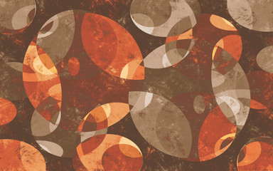 abstract background with circles orange, blue, red and green 