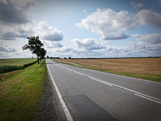 Spokojna asfaltowa droga latem © Michal