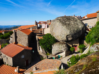 Monsanto, Castelo Branco / Portugal - March 31 2018: Monsanto village rooftops
