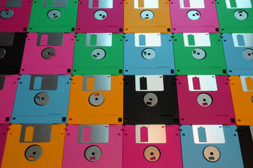 colored floppy disk