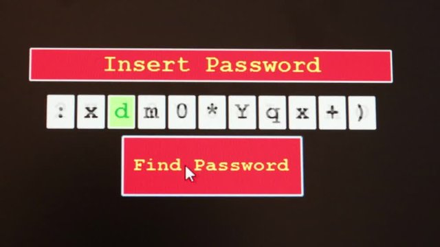 random generator of letters and numbers at random to find the password to access the system