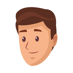 Fototapeta premium young man face cartoon