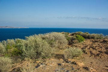 sea horizon scenery landscape photography summer colorful view from high cape mountain point