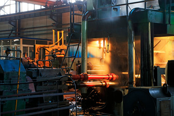 Strip production machinery and equipment in a factory