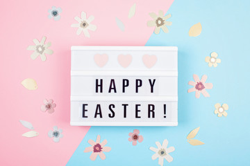 Lightbox with the text for easter celebration
