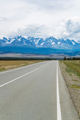 Naklejka premium North-Chuya ridge - chain of mountains in Altai republic, Russia - summer mountain landscape