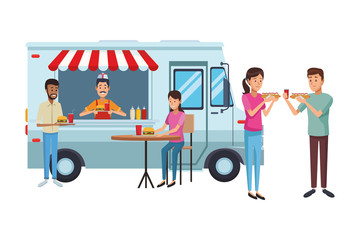 fast food truck cartoon