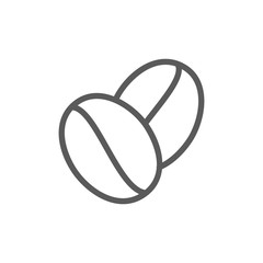 Coffee beans line icon.