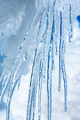 icicle close up in the detail