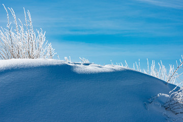snow covered landscape close up