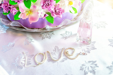 wedding attributes of brides. wedding accessories. wedding trifles