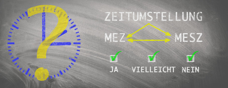 Time change summer time winter time, survey yes - no