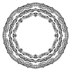 Set of three abstract circle pattern frames