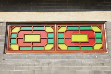 Chinese style wooden windows