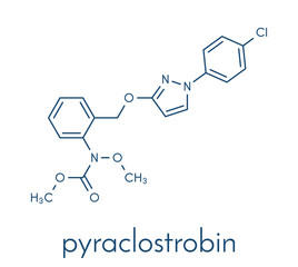 Pyraclostrobin fungicide molecule. Skeletal formula.