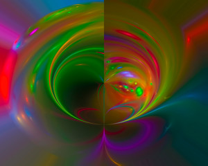 digital abstract fractal, fantasy design template elegant