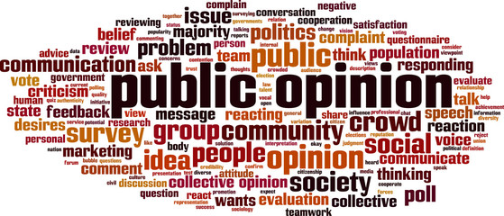 Public opinion word cloud