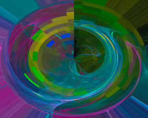 digital abstract fractal, fantasy design template elegant