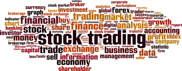 Stock trading word cloud