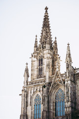Fototapeta na wymiar Cathédrale Sainte Croix ou Sainte Eulalie de Barcelone, Espagne