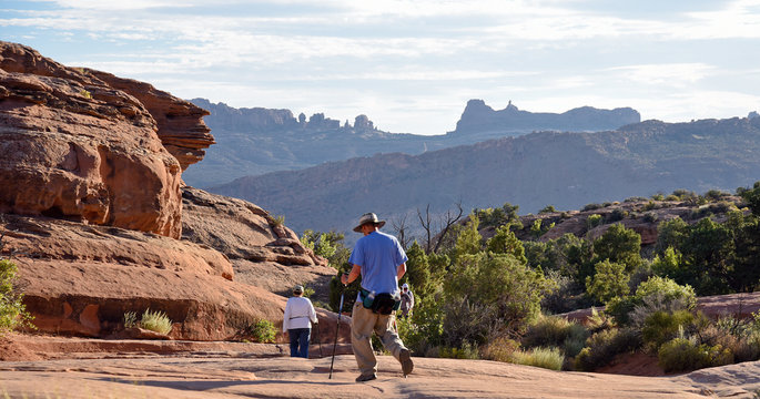 Hiking of the Delicate Arch Trail - Arches National Park