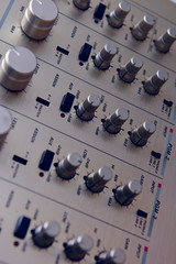 Vintage sound equipment, vintage color