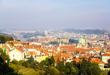 Fototapeta na wymiar panoramic view of prague