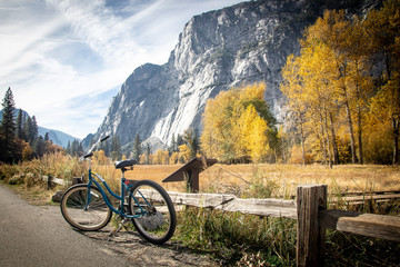 bicicleta en el parque nacional de Yosemite